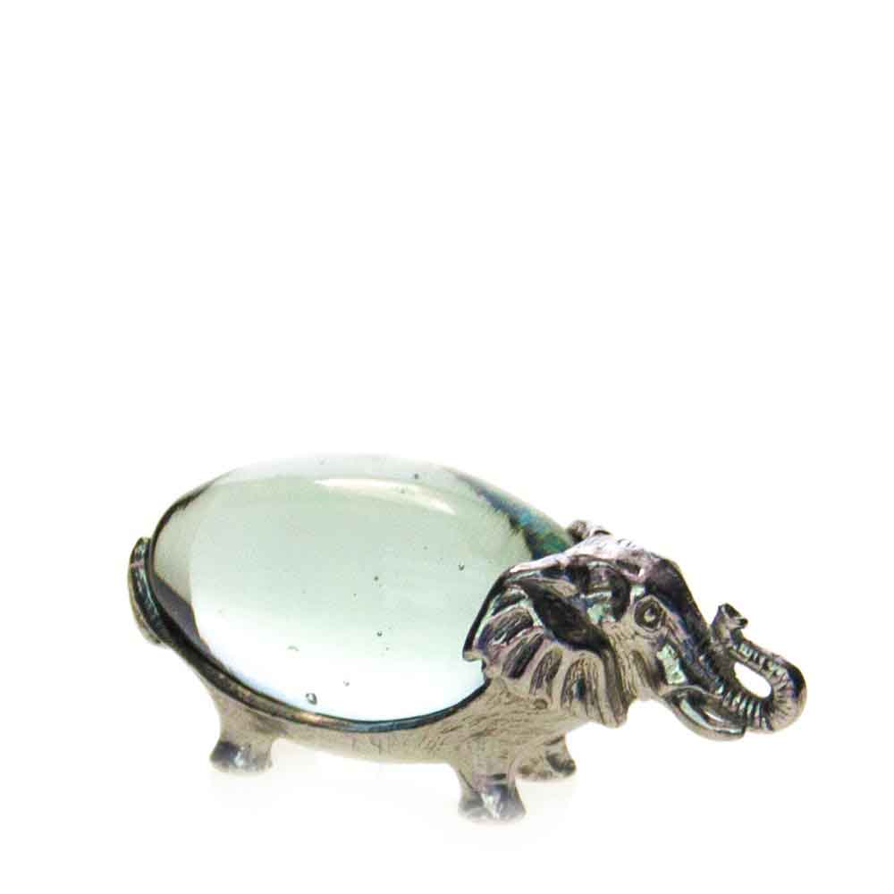 01-D-P Small Oval Elephant Pewter Body - Ngwenya Glass