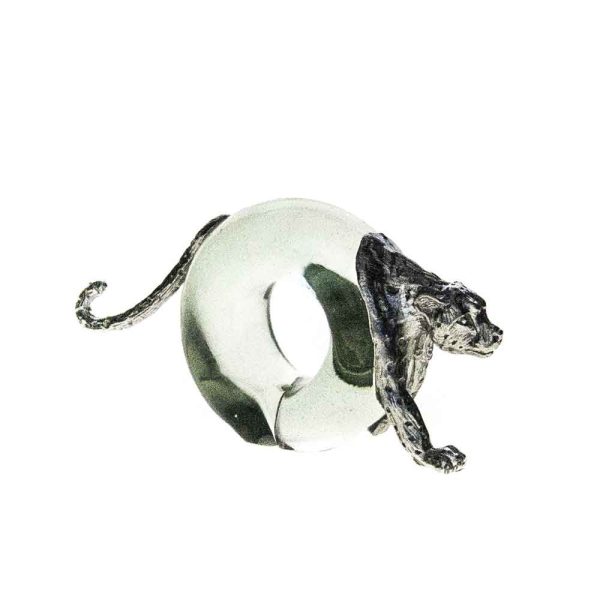 Mini Cheetah Napkin ring Pewter