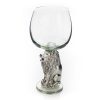 Bremers Lion stem Burgundy glass